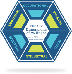 Holistic wellness consists of occupational, physical, social, intellectual, spiritual and emotional health.